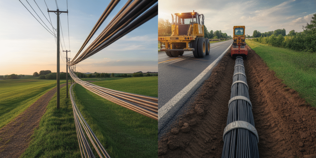 Aerial vs. Underground Fiber: Which Deployment Method Is More Cost-Effective?