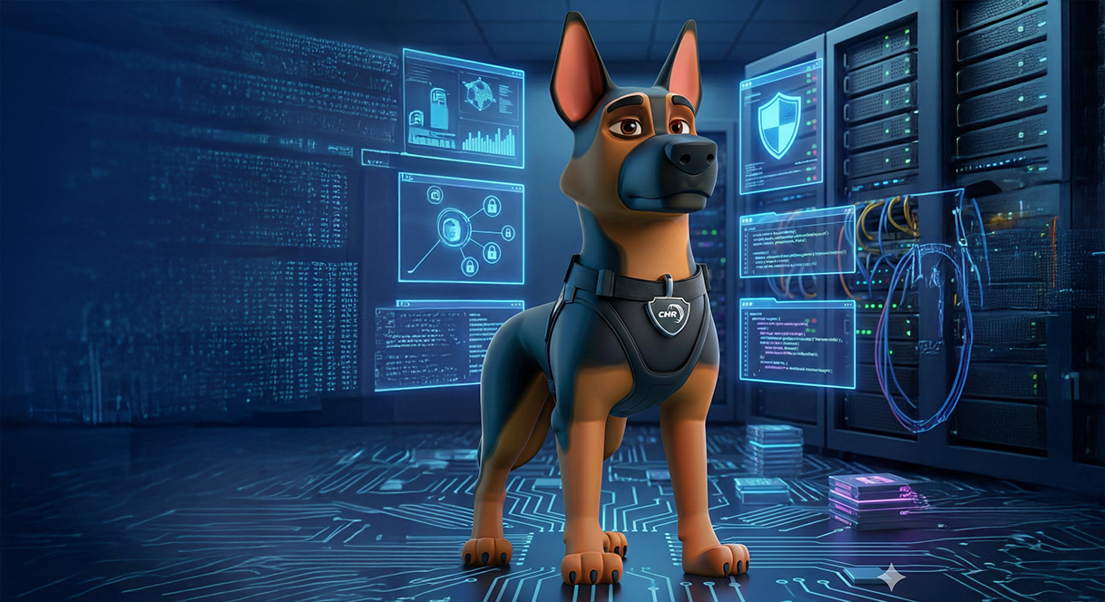 Cybersecurity professional reviewing systems